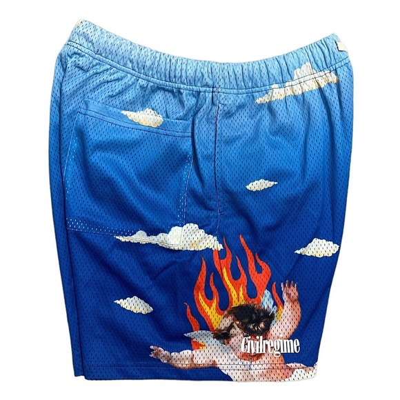 Civil Regime Shorts Civil Regime By Darc Sport Mens Sin Highest Mesh Shorts In Sky Gradient